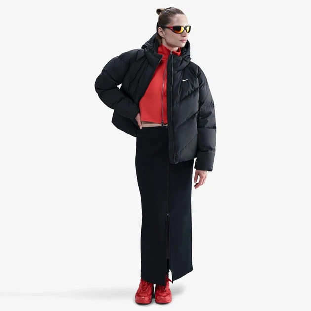 Куртка жіноча Nike W Nsw Sf Downfl Nk Wpfr V2 S Чорний IF2591-010 - Фото 6 Куртка жіноча Nike W Nsw Sf Downfl Nk Wpfr V2 S Чорний IF2591-010 - зображення 6