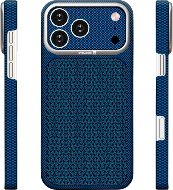 Etui Evelatus Carbon Premium MagSafe do Apple iPhone 18 Pro Midnight Blue (EVEAPP18PCPEMCMB) - obraz 2