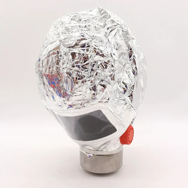 Маска противогаз для захисту від хімічних речовин із фільтром Fire mask протипожежна маска на 30 хвилин панорамний респіратор - зображення 4