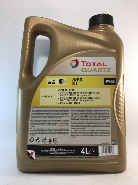 Масло моторное Total Quartz Ineo ECS C2 5W-30 4L (216635) - изображение 3
