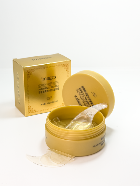 Гидрогелевые глазные патчи с золотом Images Golden Moisturizing Anti Wrinkle Eye Mask. 60 шт (6973098891208) - изображение 2