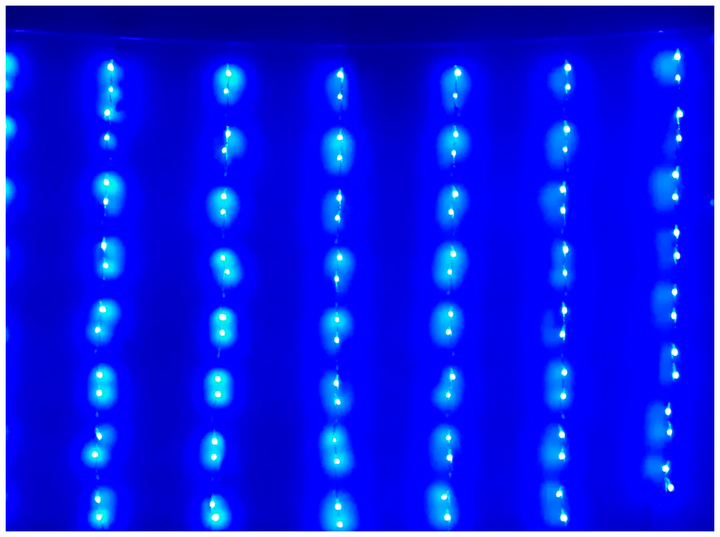 Гирлянда штора водопад 300 LED 3x1 5м 220В 10 нитей 8 режимов для внутреннего использования SQ-26289 - изображение 5