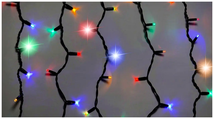 Гирлянда бахрома уличная 5x0.6м 140 LED мерцание черный каучук для улицы SQ-26893 - изображение 6