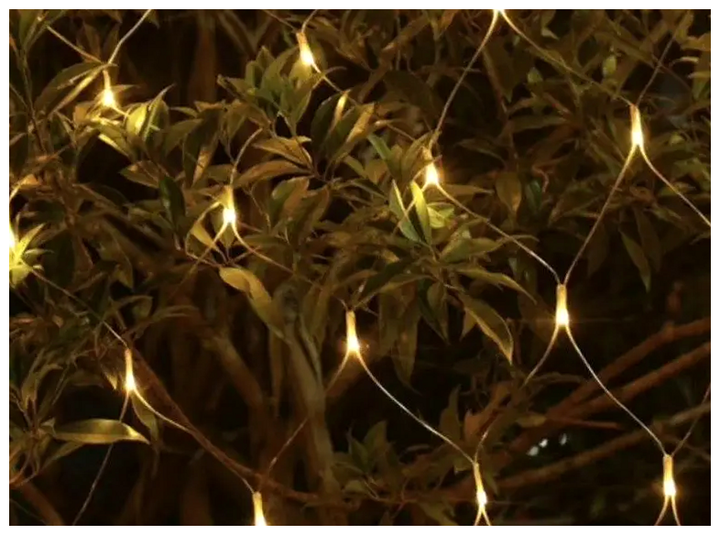 Гирлянда сетка светодиодная 1,2x1,2м 100LED 220V прозрачный шнур 8 режимов для украшения интерьера SQ-25541 - изображение 5