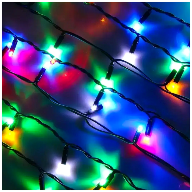Гирлянда штора светодиодная 6x1,5м 400LED черный шнур 8 режимов для праздничного оформления интерьера SQ-27315 - изображение 3