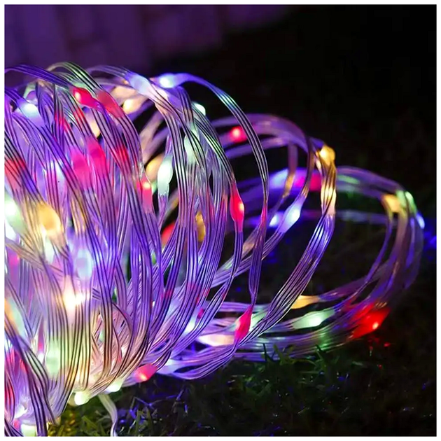 Гирлянда нить 100 LED 10м 1Вт 8 режимов с пультом ДУ от USB и сети 220В IP65 "Роса Люкс" SQ-26616 - изображение 9