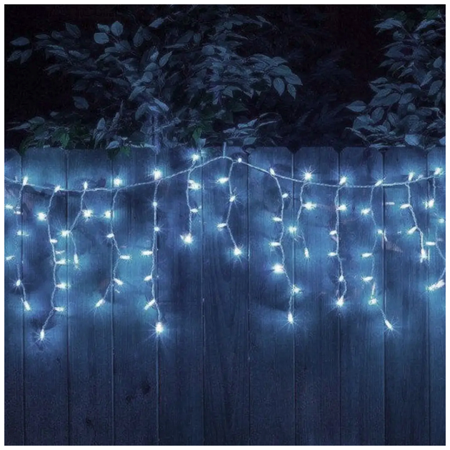 Гирлянда бахрома уличная 3x0.7м 100 LED белый каучук 8 режимов для декора SQ-26910 - изображение 4