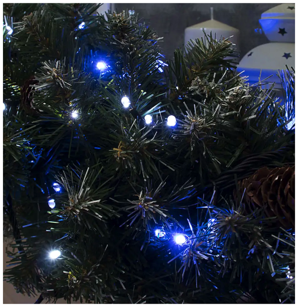 Уличная светодиодная гирлянда 10м 100 LED 220V черный каучуковый провод IP68 синий SQ-26121 - изображение 8
