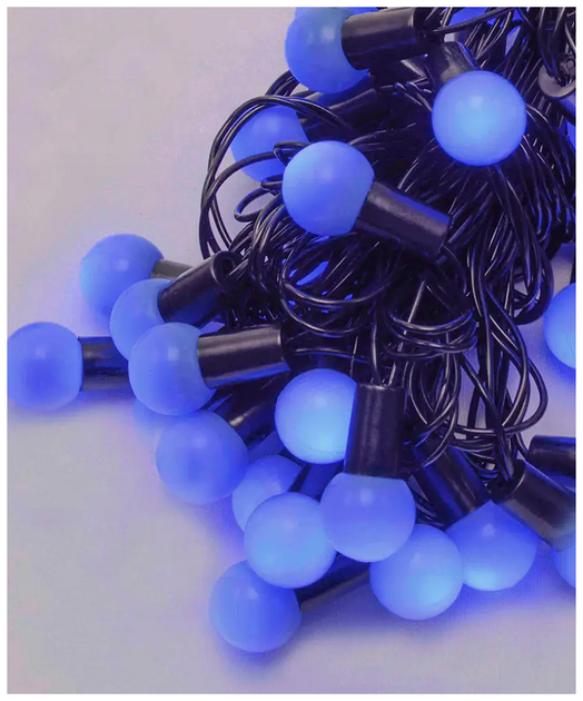 Светодиодная гирлянда 40LED 7м IP44 синий для украшения помещений и улицы шарики 18мм SQ-25514 - изображение 7