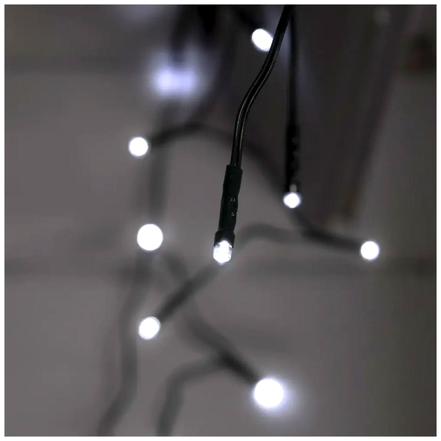 Гирлянда дождик Конус 3x0,6м 120 LED 220В черный провод 8 режимов для праздничного украшения интерьера SQ-27213 - изображение 5