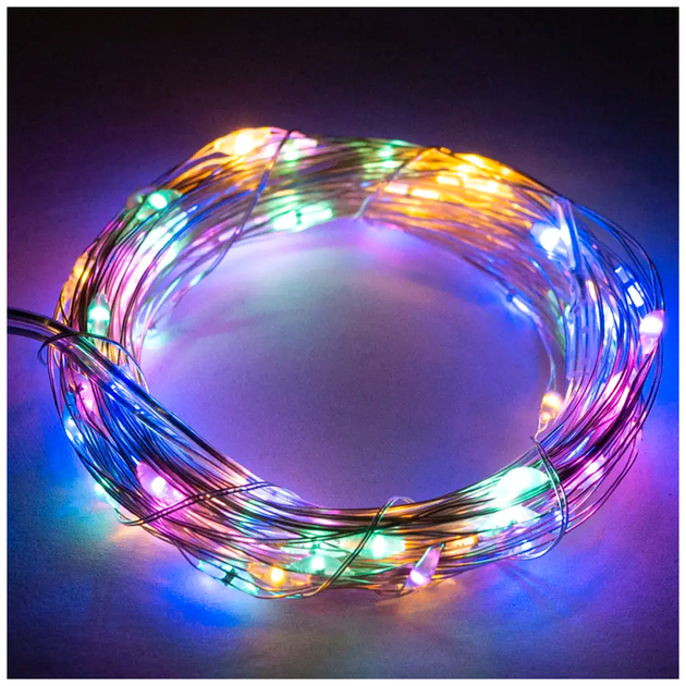 Гирлянда нить 20м 200 LED 2Вт USB мультиколор 8 режимов IP44 для внутреннего использования SQ-26626 - изображение 10