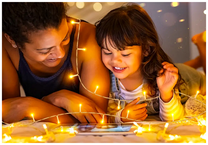 Светодиодная гирлянда 10м 200 LED теплый белый прозрачный провод для елки IP44 SQ-29694 - изображение 3
