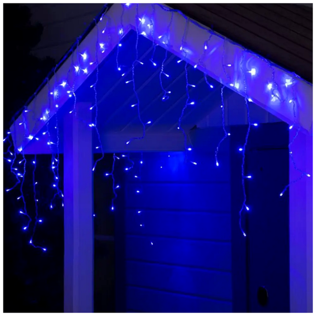 Гирлянда бахрома дождик 3x0 5м 120 LED 220В 8 режимов для украшения интерьера прозрачный провод SQ-25551 - Фото 3 Гирлянда бахрома дождик 3x0 5м 120 LED 220В 8 режимов для украшения интерьера прозрачный провод SQ-25551 - изображение 3