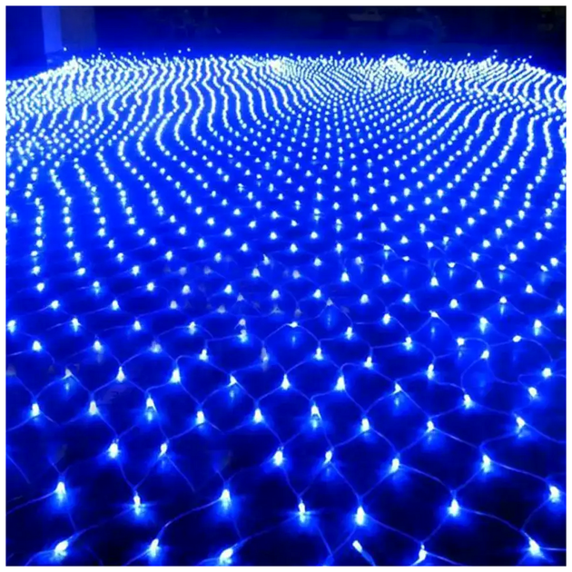 Гирлянда сетка светодиодная 2x1,5м 160LED 220V черный шнур 8 режимов для декора интерьера SQ-27291 - изображение 8