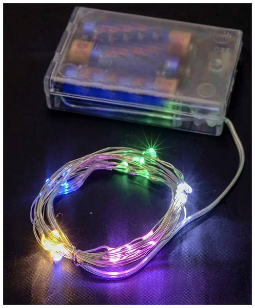 Світлодіодна гірлянда 20 LED 2 м на батарейках IP44 для внутрішнього використання крапля роси SQ-26030 - Фото 2 Світлодіодна гірлянда 20 LED 2 м на батарейках IP44 для внутрішнього використання крапля роси SQ-26030 - зображення 2