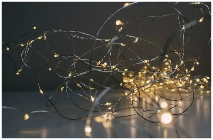 Гірлянда нитка 100 LED 10 м 2 Вт 220 В Теплий білий 8 режимів для дому Роса SQ-26614 - зображення 9