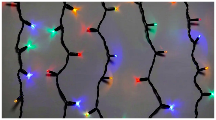 Гирлянда бахрома уличная 5x0.6м 100 LED черный каучук статический режим для декора улицы SQ-26914 - изображение 5