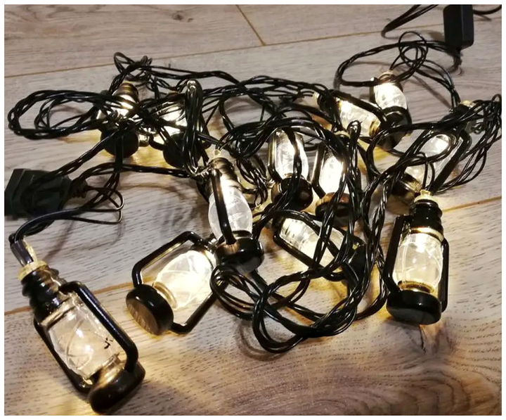 Светодиодная гирлянда 10 LED 4м на батарейках и USB теплый белый статический режим для внутреннего использования SQ-27086 - изображение 9