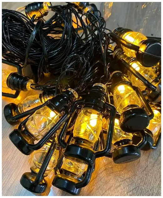 Светодиодная гирлянда 10 LED 4м на батарейках и USB теплый белый статический режим для внутреннего использования SQ-27086 - изображение 10