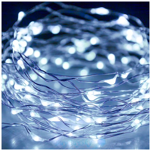 Гирлянда пробка 20 LED холодный белый 2м на батарейках для декора бутылок модель Роса SQ-28796 - изображение 6
