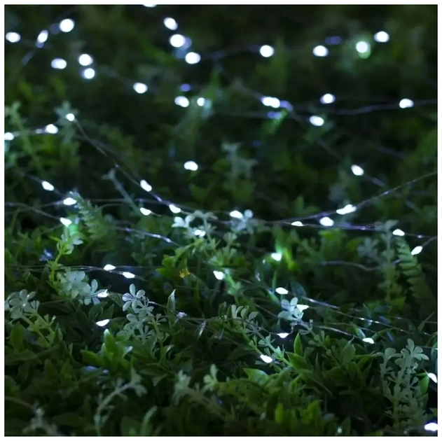Светодиодная гирлянда 30 LED 3м холодный белый IP44 батарейки USB статический режим Роса SQ-26660 - изображение 7