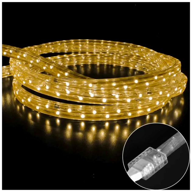 Уличная светодиодная гирлянда 10м 600 LED 220В квадратная теплый белый IP68 статический режим SQ-27025 - изображение 2