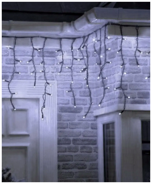 Гирлянда бахрома уличная 150 LED 10x0.6м черный каучук 220В для декора улицы SQ-26923 - изображение 4