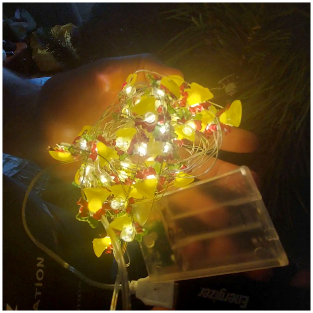 Гирлянда светодиодная на батарейках и USB 5м 50LED Теплый белый 2 режима для елки SQ-26356 - изображение 4