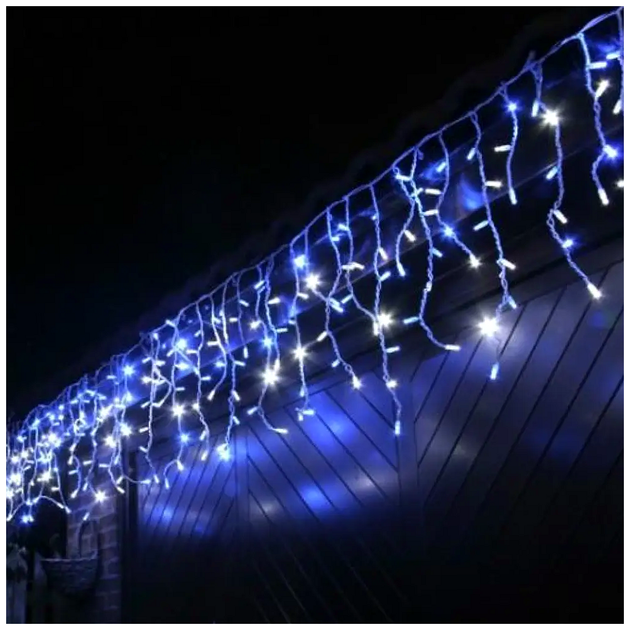 Гирлянда бахрома уличная 3х0.7м 100 LED FLASH белый каучук для декора с высоким уровнем защиты IP65 SQ-26905 - изображение 4