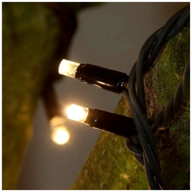 Вулична світлодіодна гірлянда 10 м 100 LED 220 V чорний дріт IP68 для декору саду та фасадів SQ-28787 - зображення 4