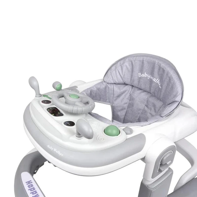 Детские ходунки Kidoro LH-611/611H Gray 2в1 с функцией «Первые шаги», музыкальной панелью и подсветкой - изображение 5