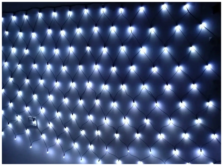 Гирлянда светодиодная сетка 2x1.5м 160LED 220V черный шнур 8 режимов освещения SQ-25540 - изображение 10