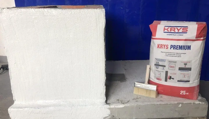 Проникающая полимерцементная гидроизоляция Krys Premium белая 25 кг - изображение 6