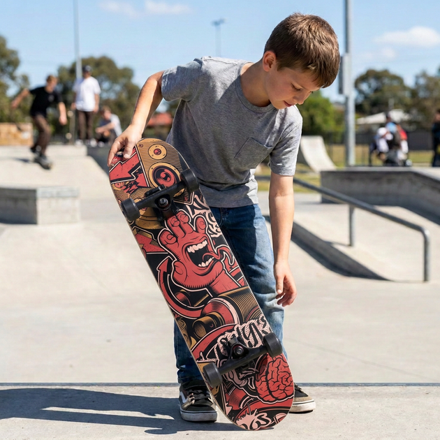 Скейтборд дерев'яний графіті BavarSport Skateboard Graffiti 4411-12 розмір 78х20см - зображення 6