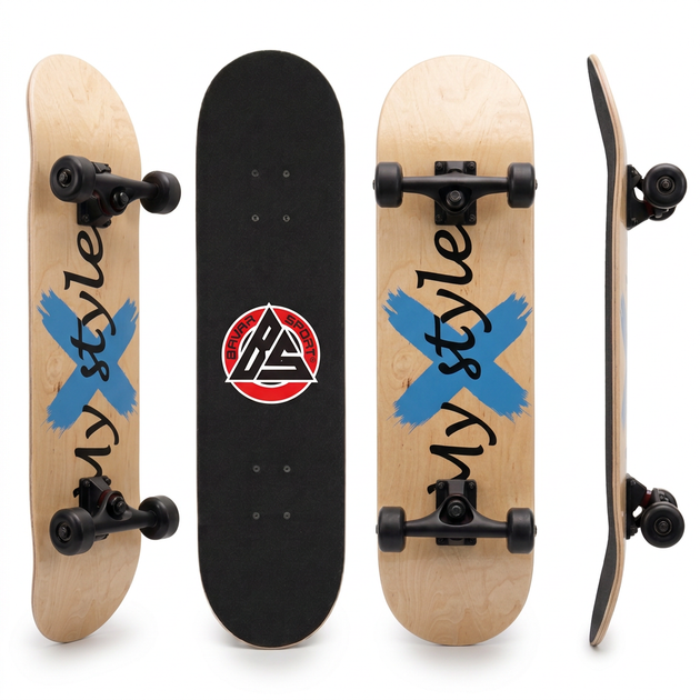 Скейтборд дерев'яний BavarSport Skateboard My Style 4411-14 розмір 78х20см - зображення 3