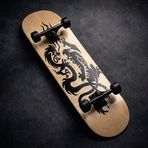 Скейтборд дерев'яний дракон BavarSport Skateboard Dragon 4411-16 розмір 78х20см - зображення 4