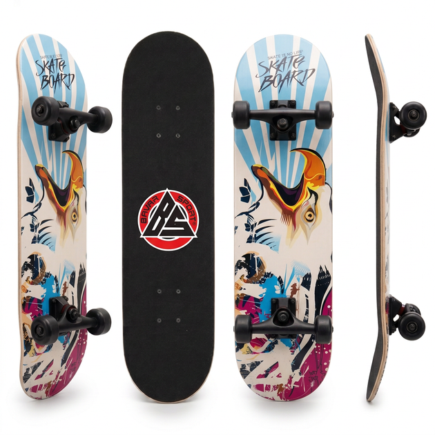 Скейтборд дерев'яний орел BavarSport Skateboard Eagle 4411-17 розмір 78х20см - зображення 2