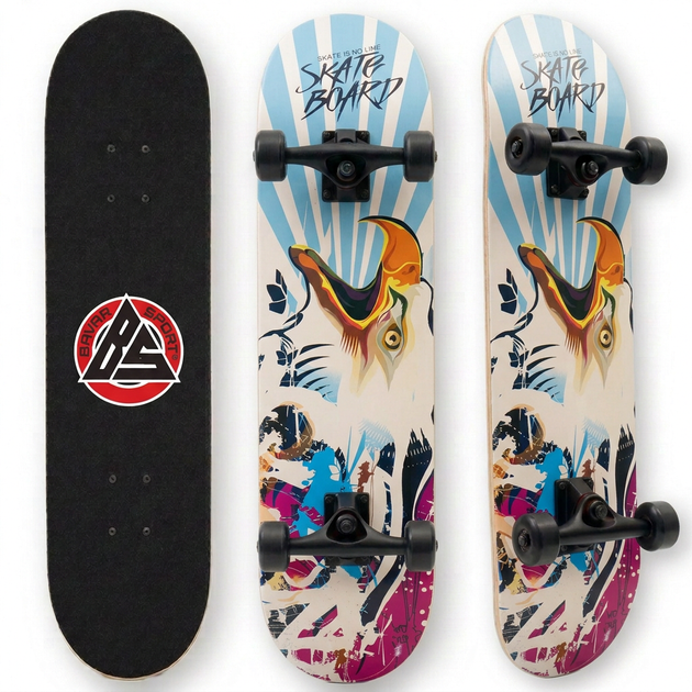Скейтборд дерев'яний орел BavarSport Skateboard Eagle 4411-17 розмір 78х20см - зображення 3