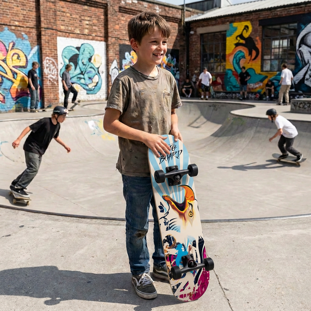 Скейтборд дерев'яний орел BavarSport Skateboard Eagle 4411-17 розмір 78х20см - зображення 4