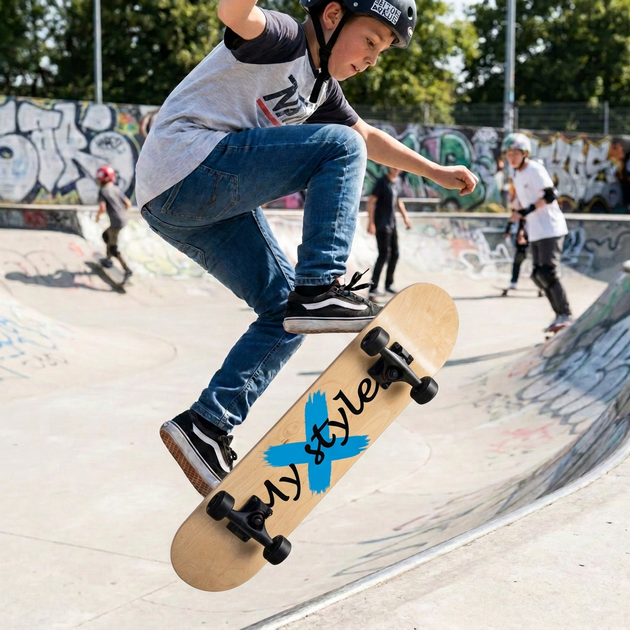 Скейтборд дерев'яний BavarSport Skateboard My Style 4411-14 розмір 78х20см - зображення 9