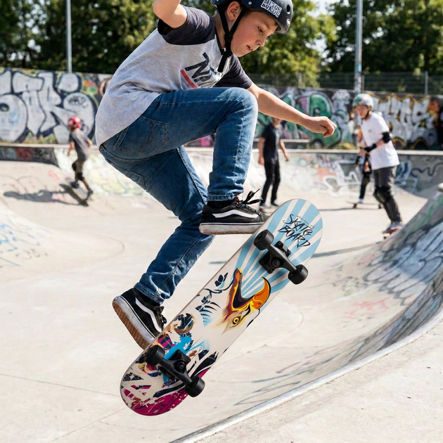 Скейтборд дерев'яний орел BavarSport Skateboard Eagle 4411-17 розмір 78х20см - зображення 6