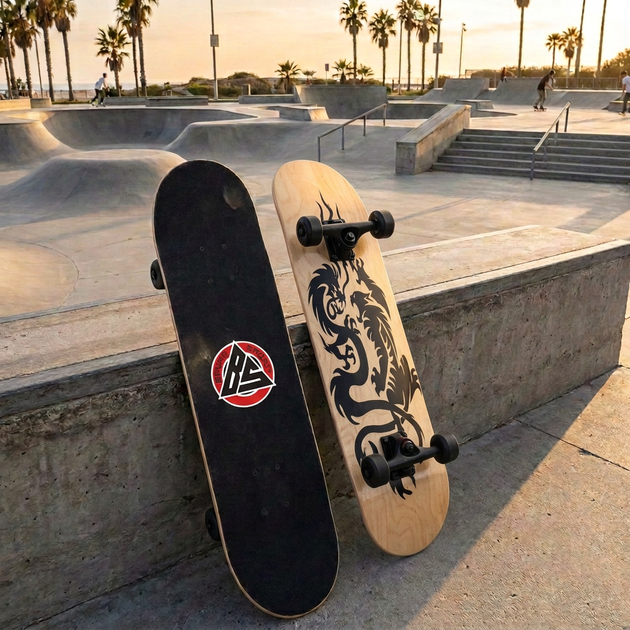 Скейтборд дерев'яний дракон BavarSport Skateboard Dragon 4411-16 розмір 78х20см - зображення 8