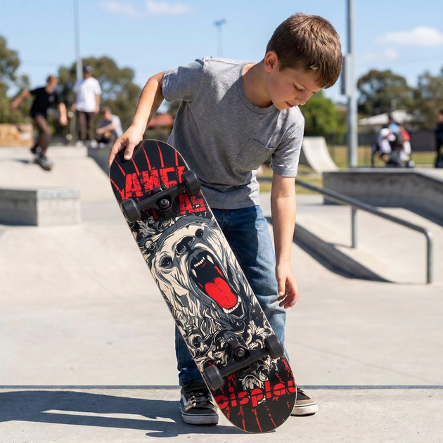 Скейтборд дерев'яний ведмідь BavarSport Skateboard Bear 4411-5 розмір 78х20см - зображення 6