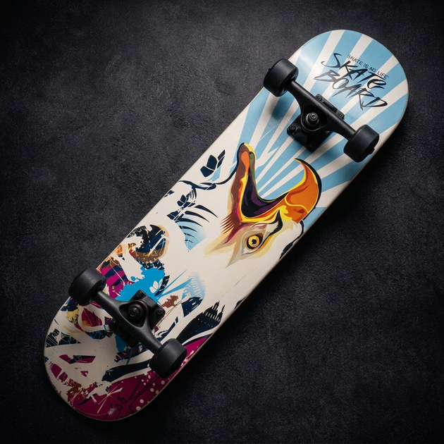 Скейтборд дерев'яний орел BavarSport Skateboard Eagle 4411-17 розмір 78х20см - зображення 9