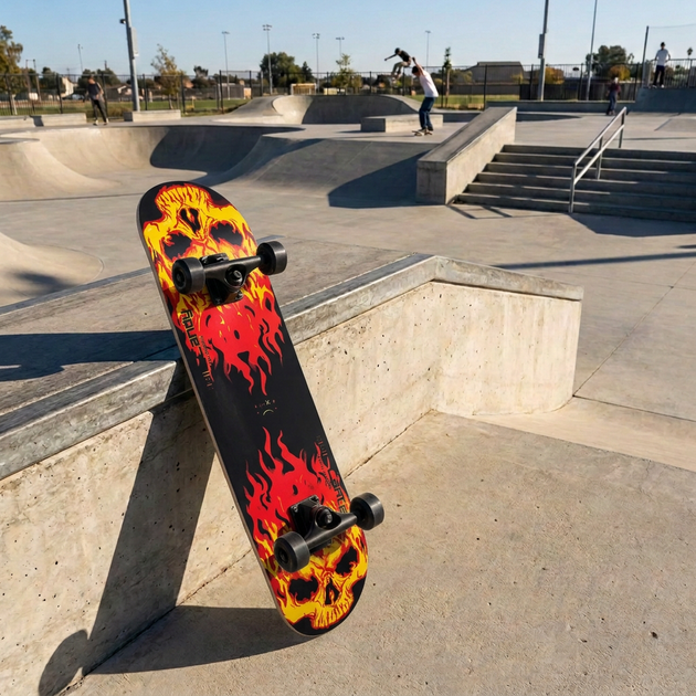 Скейтборд дерев'яний вогонь BavarSport Skateboard Fire 4411-11 розмір 78х20см - зображення 8