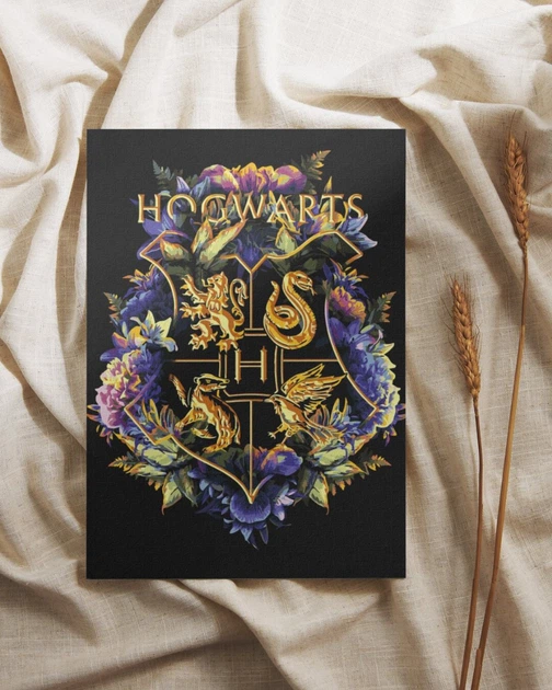 Картина по номерам Ideyka WB Harry Potter: Герб Хогвартса с красками металлик 30х40 см (4823104388166) - изображение 3