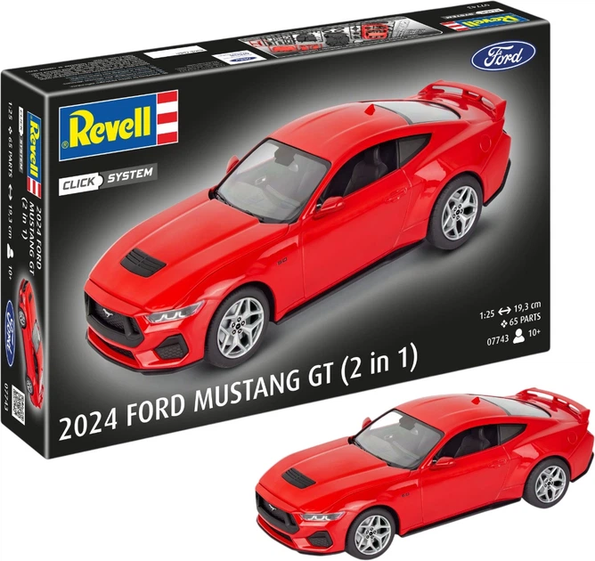 Сборная модель-копия Revell модель автомобиль Ford Mustang GT 2024 Уровень 2 Масштаб 1:25 (4009803077437) - Фото 1 Сборная модель-копия Revell модель автомобиль Ford Mustang GT 2024 Уровень 2 Масштаб 1:25 (4009803077437) - изображение 1