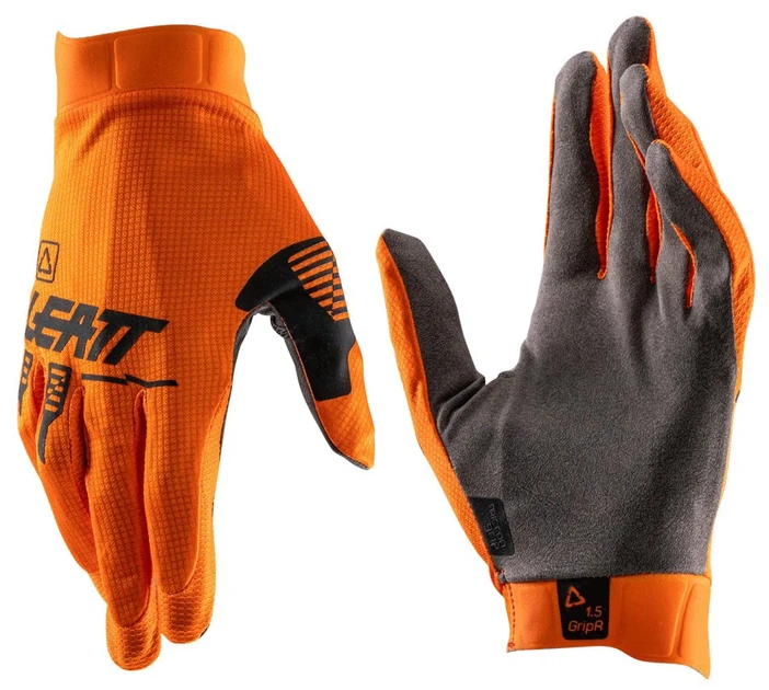 Перчатки мотокроссовые Leatt Moto 1.5 GripR оранжевые, размер L (10) - изображение 3