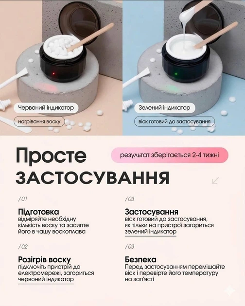 Міні-воскоплав Global Fashion 3 в 1 набір для депіляції обличчя та носа - Фото 3 Міні-воскоплав Global Fashion 3 в 1 набір для депіляції обличчя та носа - изображение 3