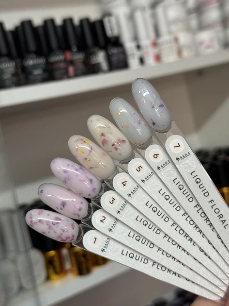Жидкий гель SAGA Liquid Floral Gel №07 фиолетовые сухоцветы 15 мл - изображение 7